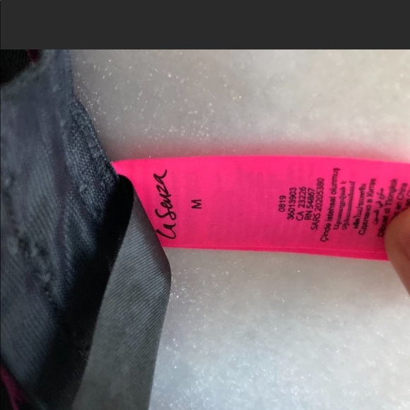 LA SENZA Black Floral Corset Bustier Top SZ M - Picture 4 of 4